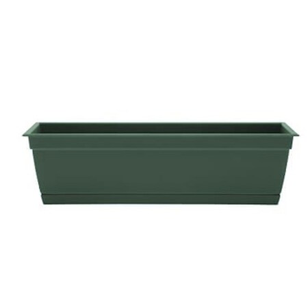 Bloem Bloem Dayton 6.87 in. H X 24 in. W Plastic Window Box Turtle Green DAYWB2455